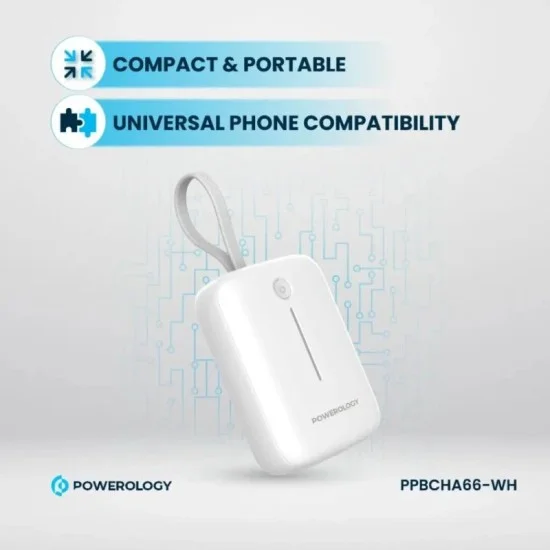 Power Bank 10000Mah Powerology - White